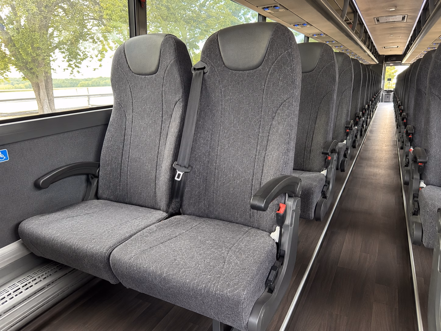 a triangle wide guest shuttle that keeps everyone together on your big day